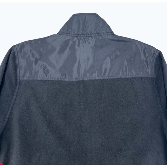 Puma Mens Black Zip-Up Fleece Jacket With Nylon Chest Panel & Logo Size XL - Picture 11 of 14